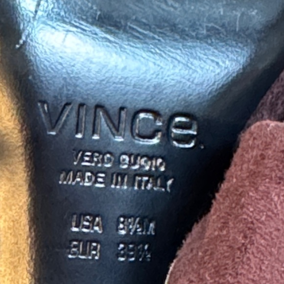 Vince Women's Rich Brown Suede Heels - Picture 7 of 9